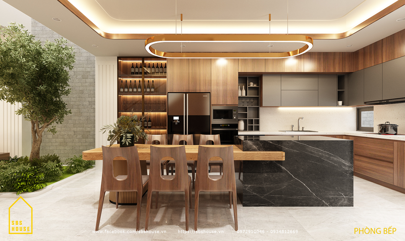 Tủ bếp tích hợp công nghệ