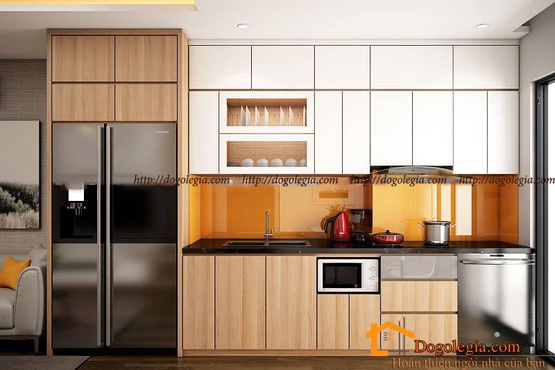 Tủ bếp laminate sáng bóng