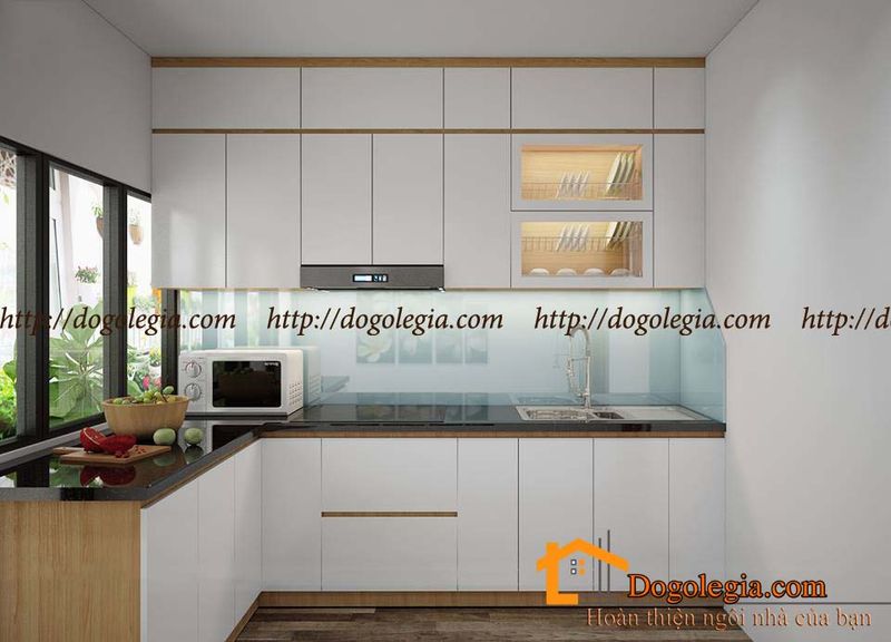 Mau tu bep dep hien dai go cong nghiep LG TB028
