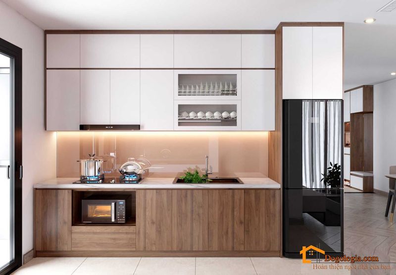 Tủ bếp hiện đại tối giản