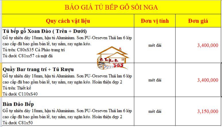 Hình ảnh tủ bếp gỗ công nghiệp