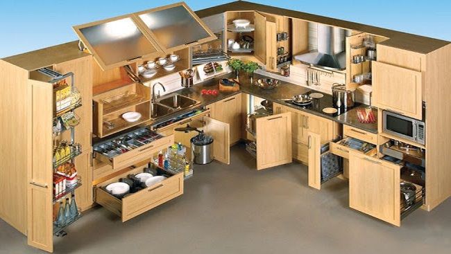Mẫu Thiết Kế Tủ Bếp Thông Minh Đa Dụng
