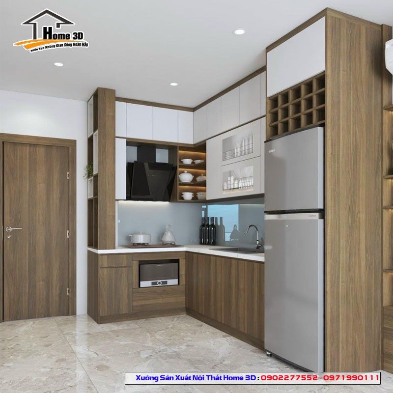 Mẫu tủ bếp acrylic đẹp