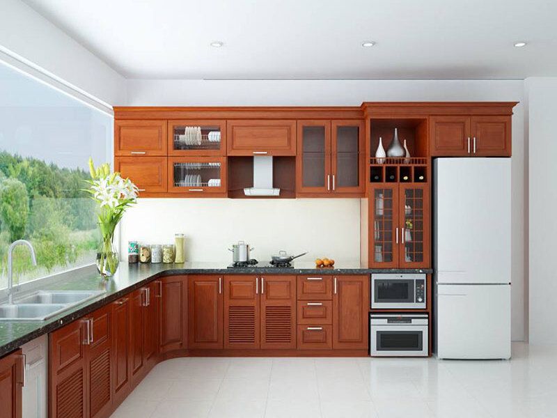 Tủ Bếp Chữ L Đẹp 5 Tủ bếp phong cách Bắc Âu hình chữ L