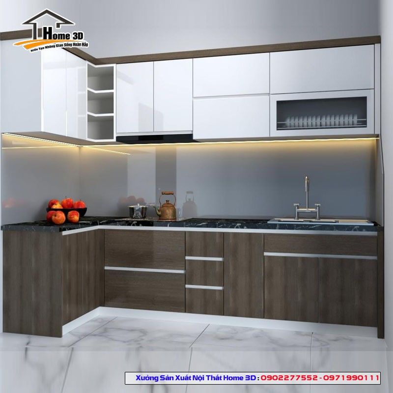Hình ảnh tủ bếp gỗ công nghiệp đẹp