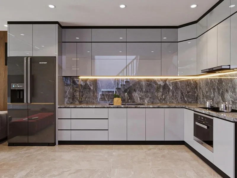Tủ Bếp Cánh Kính Đẹp 5 Mẫu tủ bếp inox cánh kính mẫu mã đa dạng