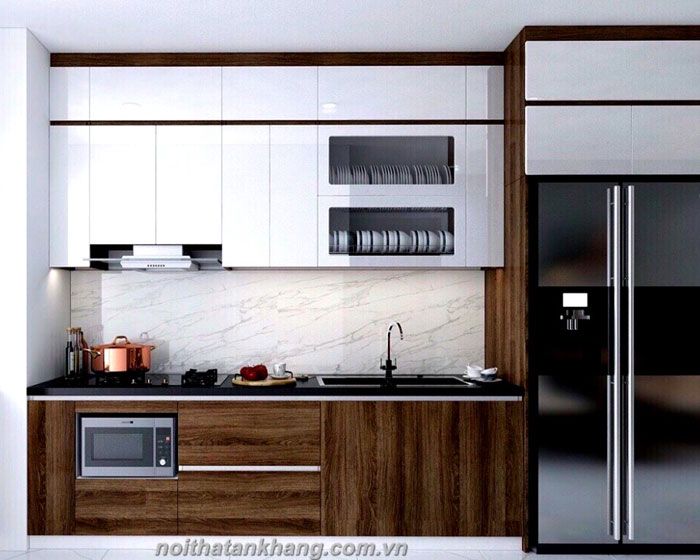 Các mẫu tủ bếp acrylic đa dạng