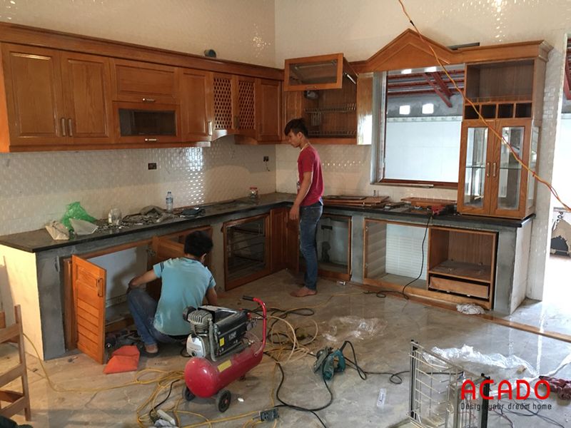 Thi công tủ bếp đẹp