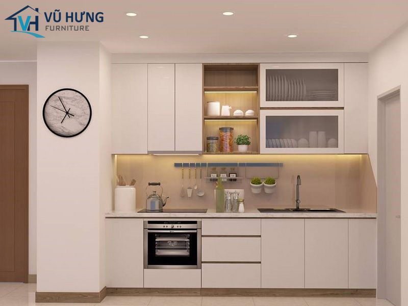 Tủ bếp gỗ công nghiệp