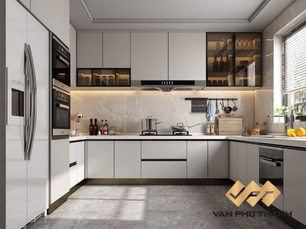 Tủ bếp có cửa sổ