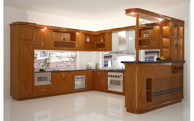 Tủ bếp có quầy bar