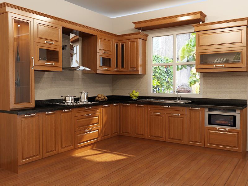 Tủ bếp gỗ công nghiệp laminate