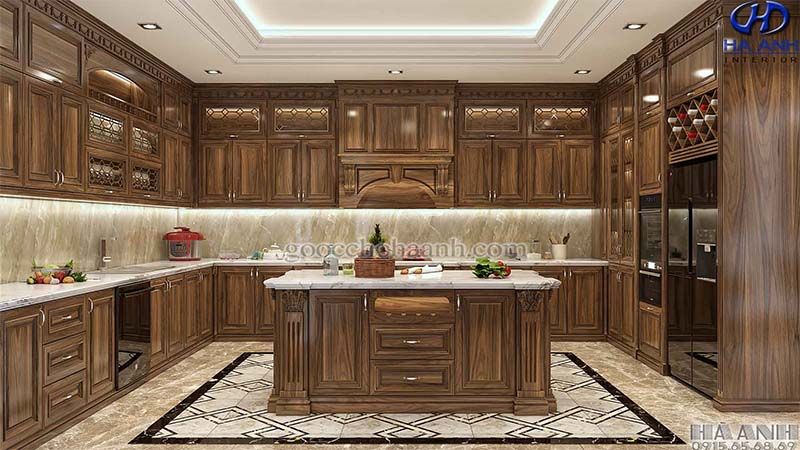 Tủ bếp tân cổ điển HBC 605