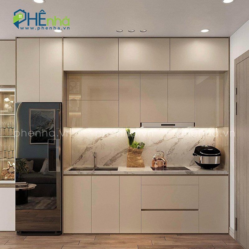 Tủ bếp MDF acrylic