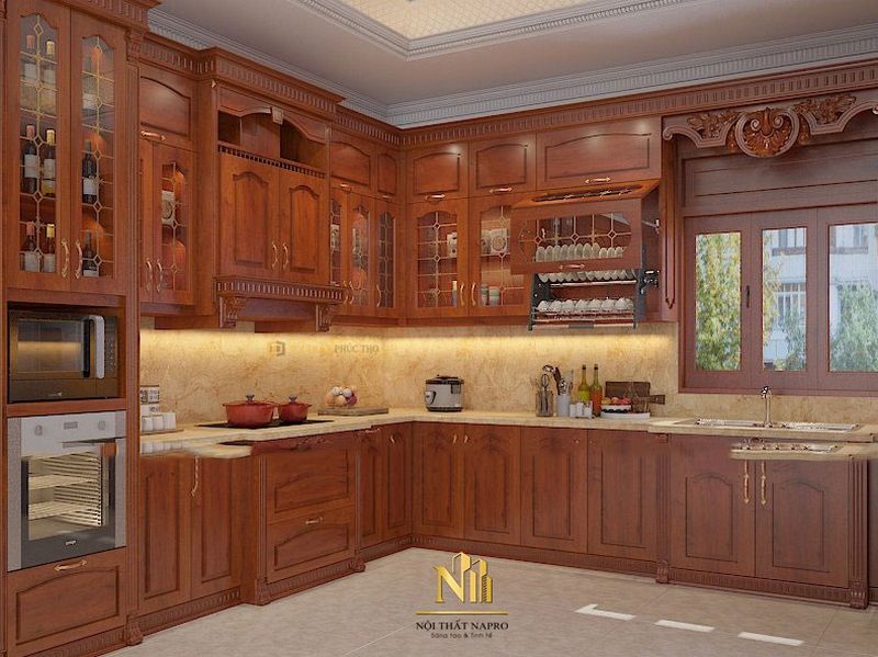 Thiết kế tủ bếp đẹp mắt