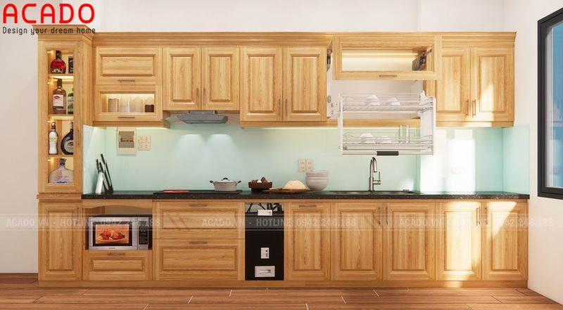 Nội Thất Tủ Bếp Gỗ 4 Tủ bếp gỗ tối giản
